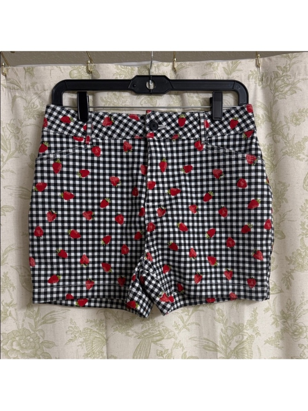 Bagatelle Strawberry and Gingham Shorts